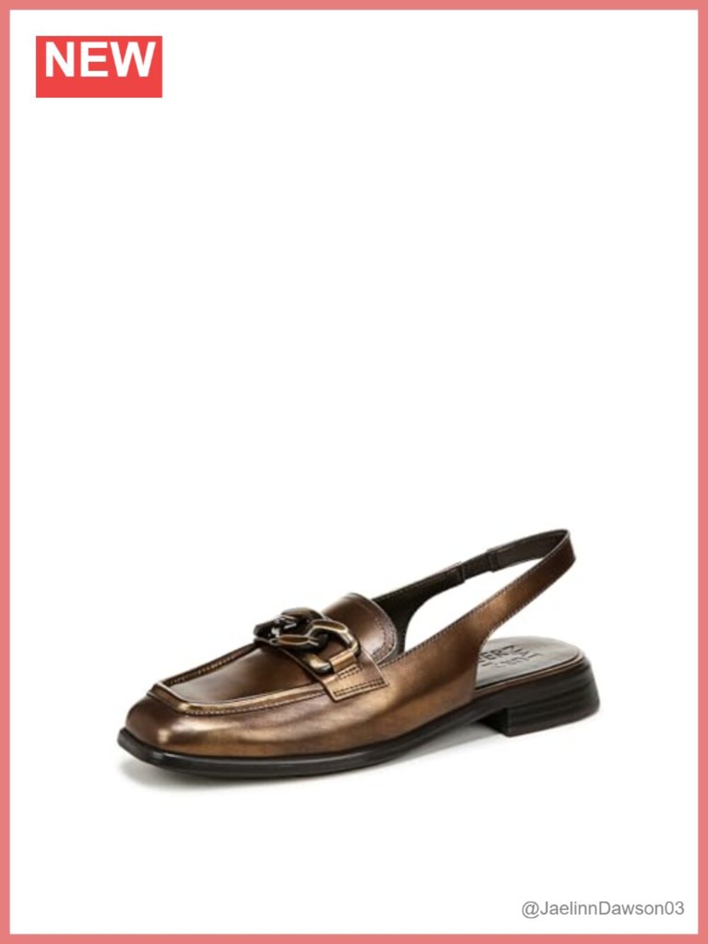 Leather Slingback Loafer Flats Women's Square Toe Comfort